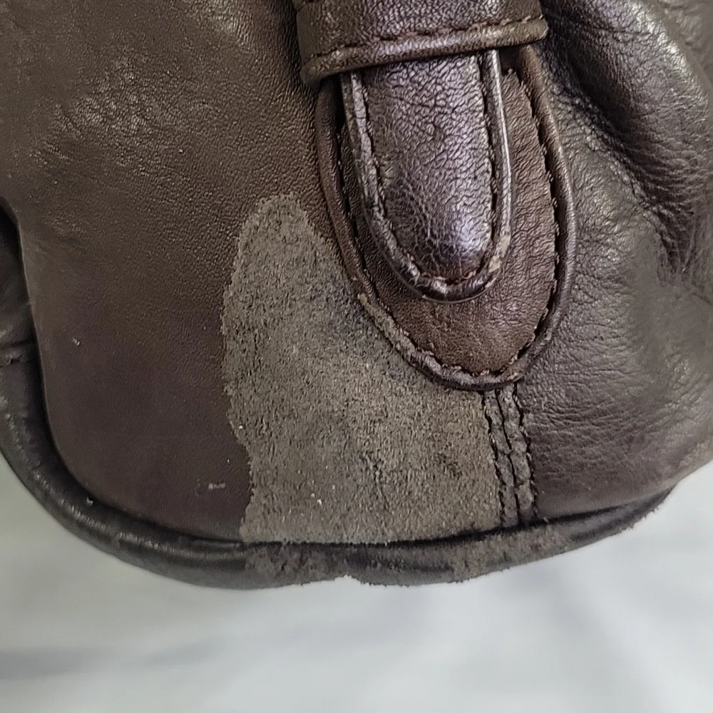 London Fog Brown Leather Men's Backpack